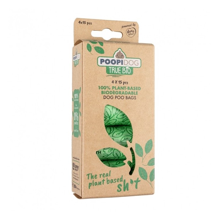 Poopidog Hundekotbeutel true bio - 4 x 15 Stück