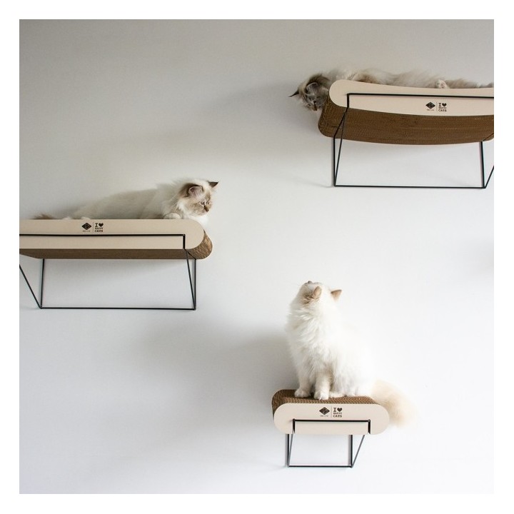 D&D Wandregal aus Pappe David - braun/beige - L - 60x29x24cm