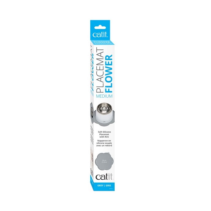 CATIT Silikonmatte Blume - 30 cm - Grau
