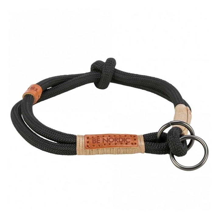 Trixie BE NORDIC Zug-Stopp-Halsband - schwarz - 40 cm