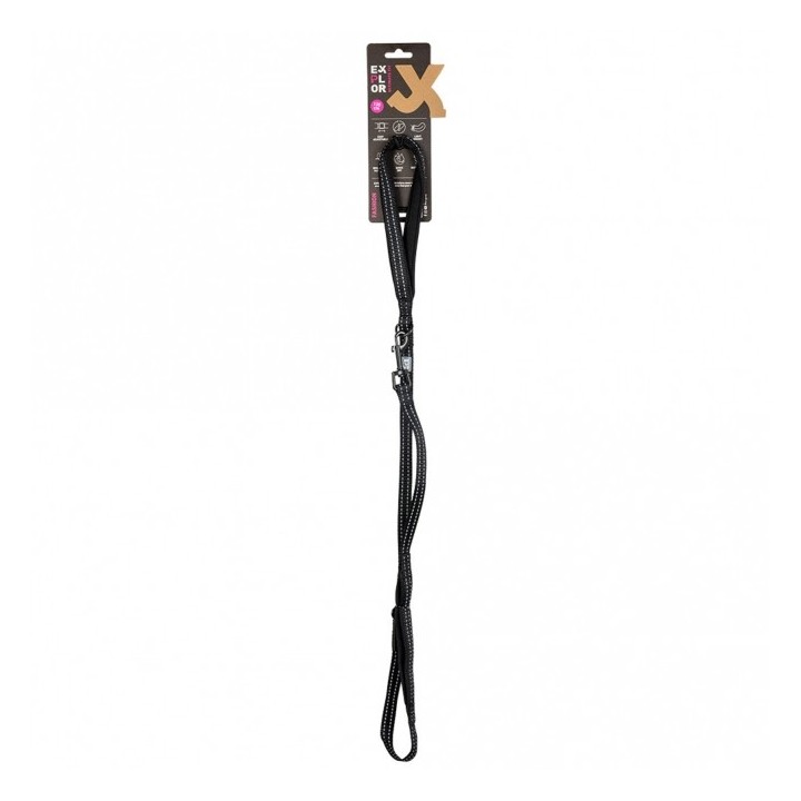 Duvoplus EXPLOR Ultimate Fit On-The-Road-Leine Fashion - granite black - 130cm - 25mm