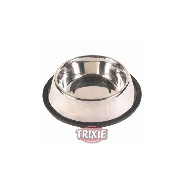 Trixie Edelstahlnapf mit Gummiring - 07 l