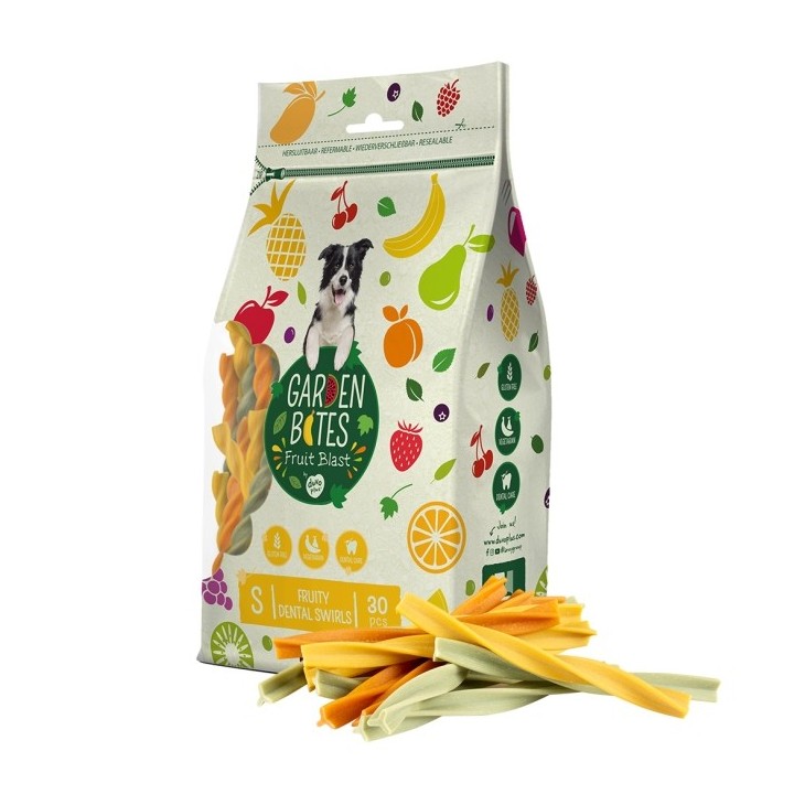 Garden Bites Fruity Dental Swirls - S - 13cm / 30 Stück