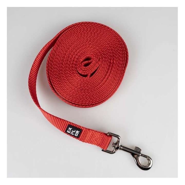 Duvoplus EXPLOR Trackingleine Classic flach - rot - 5m/20mm