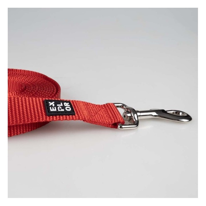 Duvoplus EXPLOR Trackingleine Classic flach - rot - 15m/20mm