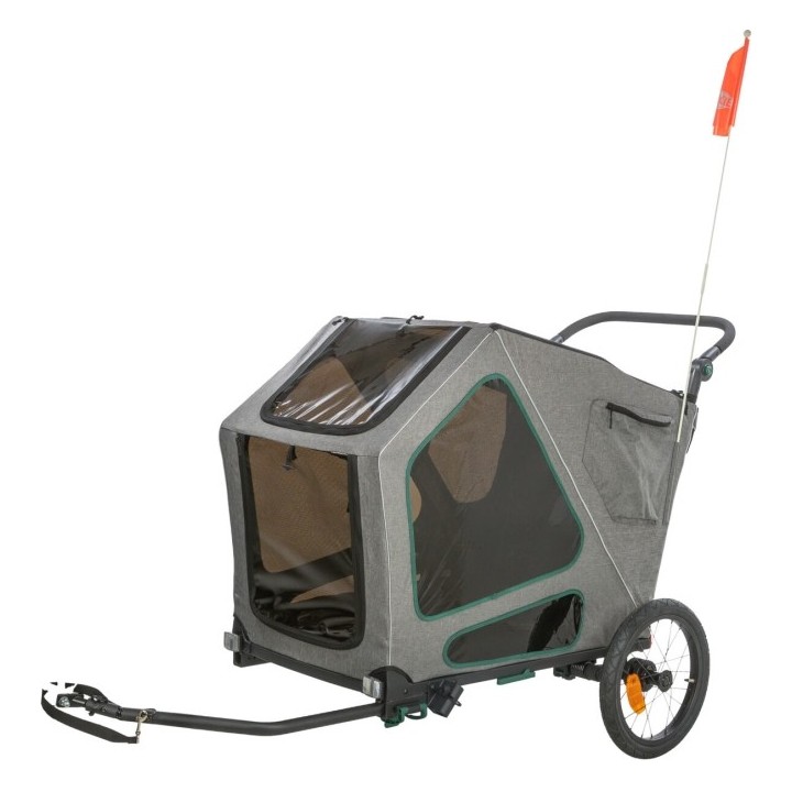 Trixie Fahrrad-Anhänger für große Hunde mit Federung - L / bis zu 45kg