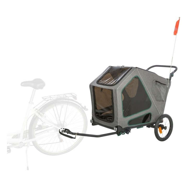 Trixie Fahrrad-Anhänger für große Hunde mit Federung - L / bis zu 45kg