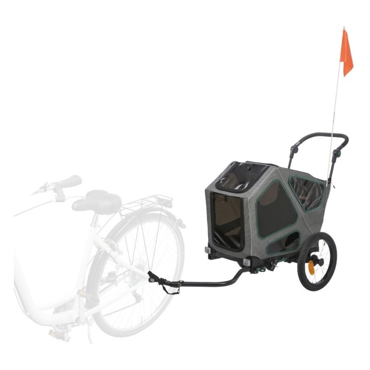 Trixie Fahrrad-Anhänger für große Hunde mit Federung - S / bis zu 25kg