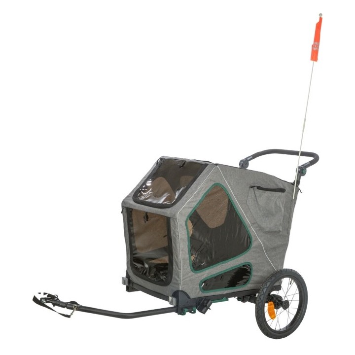 Trixie Fahrrad-Anhänger für große Hunde mit Federung - M / bis zu 35kg