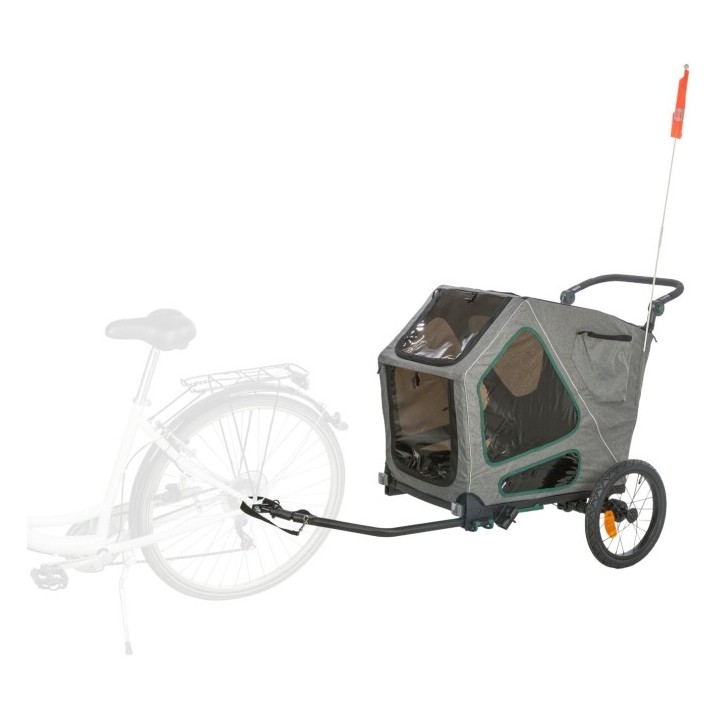Trixie Fahrrad-Anhänger für große Hunde mit Federung - M / bis zu 35kg
