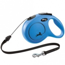FLEXI Rollleine New CLASSIC Seil - 8m bis 20kg - Blau
