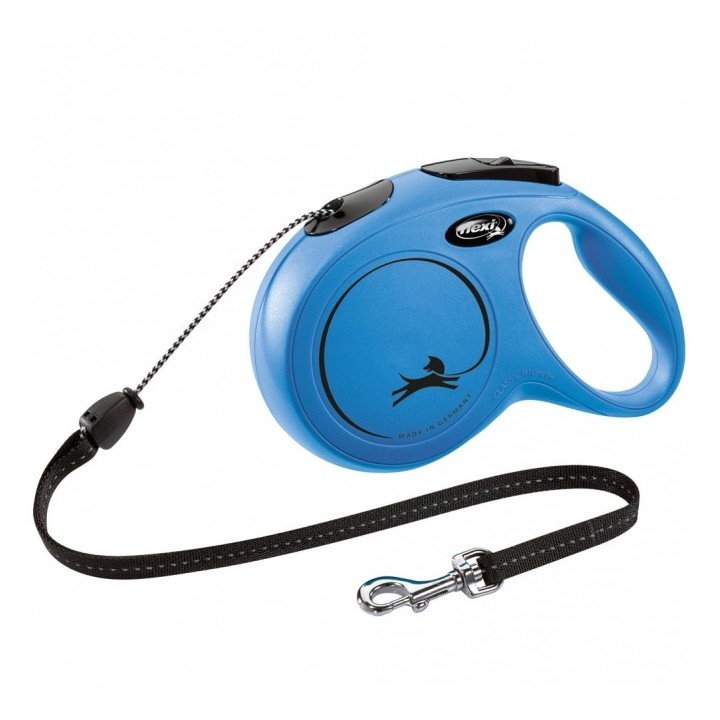 FLEXI Rollleine New CLASSIC Seil - 8m bis 20kg - Blau