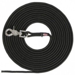 Trixie Schleppleine rund aus Segeltau mit Trigger Snap Hook - schwarz - 5 m