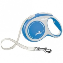 FLEXI Rollleine New COMFORT Gurt - 8m bis 50kg - blau