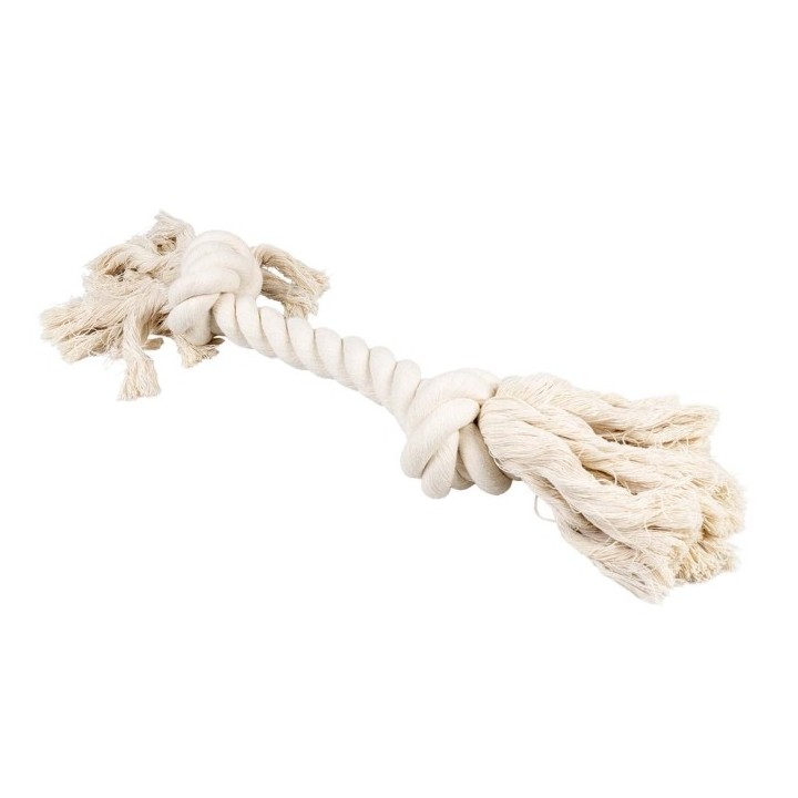 Duvoplus ECO Baumwoll-Tau mit 2 Knoten - weiß - 35cm / 261g