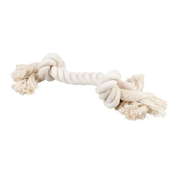 Duvoplus ECO Baumwoll-Tau mit 2 Knoten - weiß - 45cm / 500g