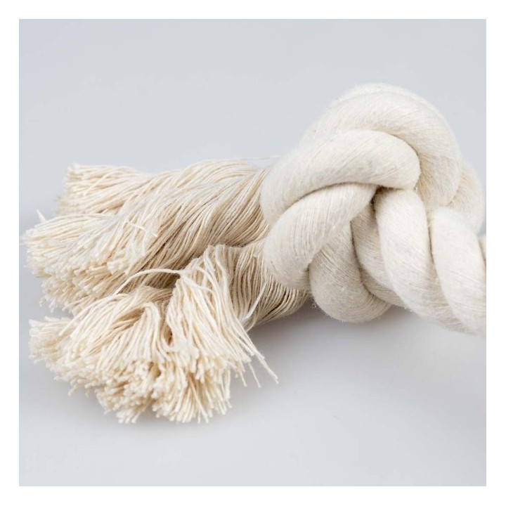 Duvoplus ECO Baumwoll-Tau mit 2 Knoten - weiß - 45cm / 500g
