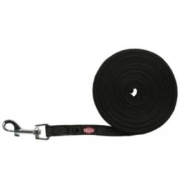 Trixie Schleppleine gummiert - schwarz - 5 m/15 mm