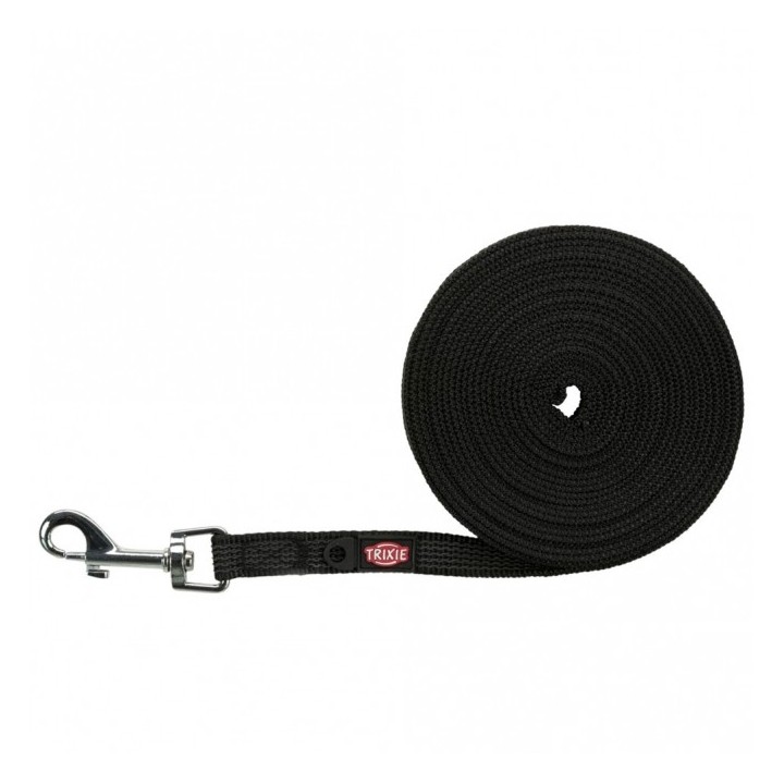 Trixie Schleppleine gummiert - schwarz - 5 m/15 mm