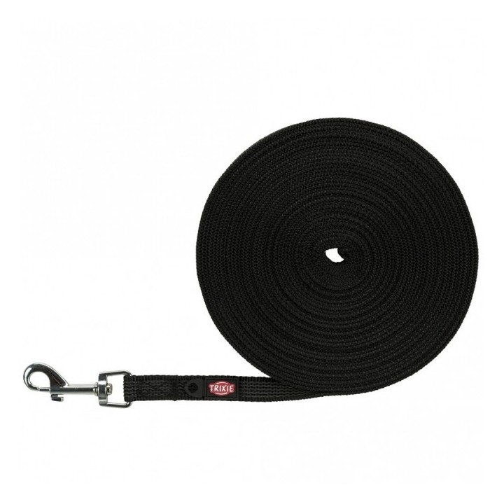 Trixie Schleppleine gummiert - schwarz - 10 m/15 mm