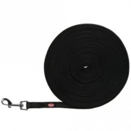 Trixie Schleppleine gummiert - schwarz - 15 m/15 mm