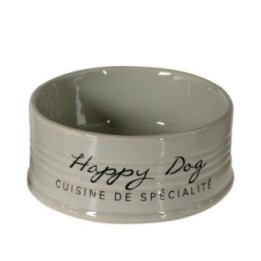 Duvoplus Futternapf Stone Happy Dog - grau - 300ml - Ø105cm