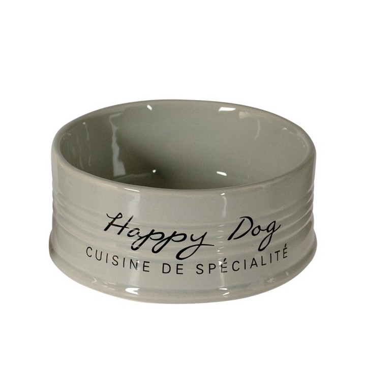 Duvoplus Futternapf Stone Happy Dog - grau - 1000ml - Ø185cm