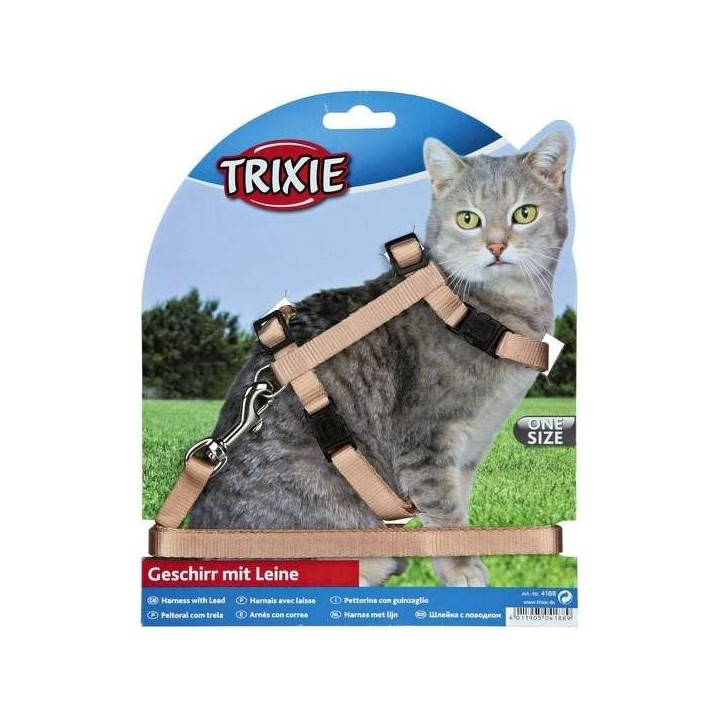Trixie Katzen-Garnitur mit Leine  Schnappverschlüssen