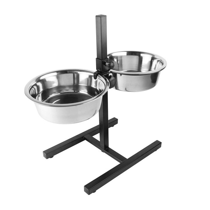 Duvoplus höhenverstellbarer Doppelnapf-Ständer - 2x 2830ml / 555x27x525cm