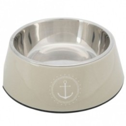 Trixie BE NORDIC Napf aus Melamin und Edelstahl - sand - 02 l/ø 14 cm
