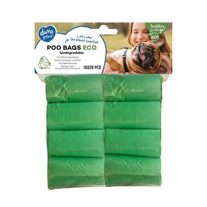 Duvoplus Hundekotbeutel eco - grün - 16 x 20 Stück