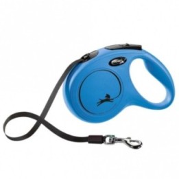 FLEXI Rollleine New CLASSIC Gurt - 5m bis 25kg - Blau