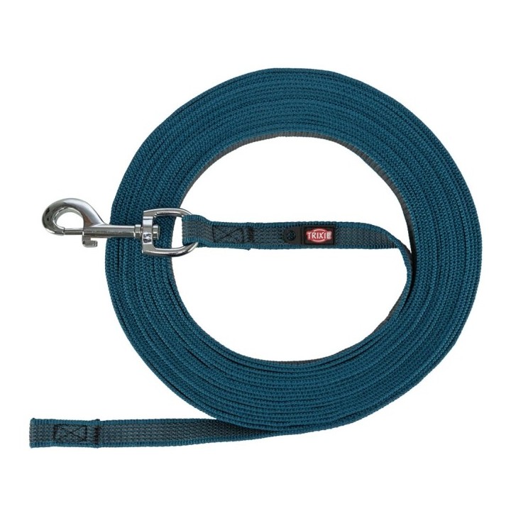 Trixie Schleppleine gummiert - petrol - 15 m/17 mm