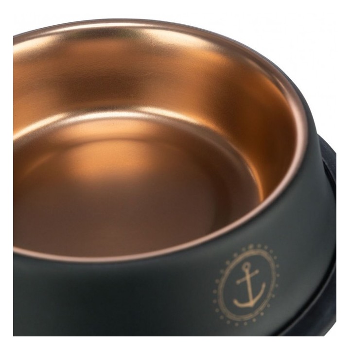Trixie BE NORDIC Edelstahlnapf - schwarz/bronze - 07 l/ø 21 cm