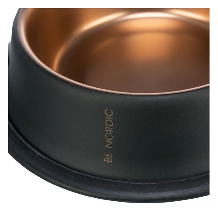 Trixie BE NORDIC Edelstahlnapf - schwarz/bronze - 07 l/ø 21 cm