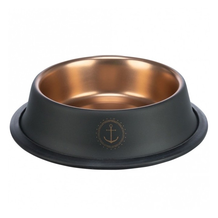 Trixie BE NORDIC Edelstahlnapf - schwarz/bronze - 09 l/ø 23 cm