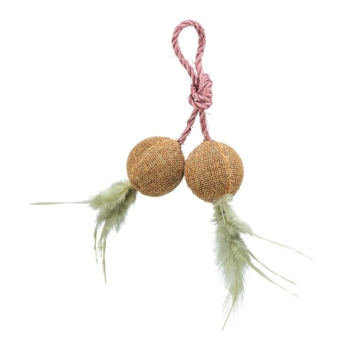 Trixie 2 Jute-Bälle mit Sisalband und Catnip