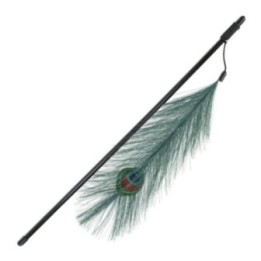 Trixie Spielangel mit Pfauenfeder aus Kunststoff/Polyester
