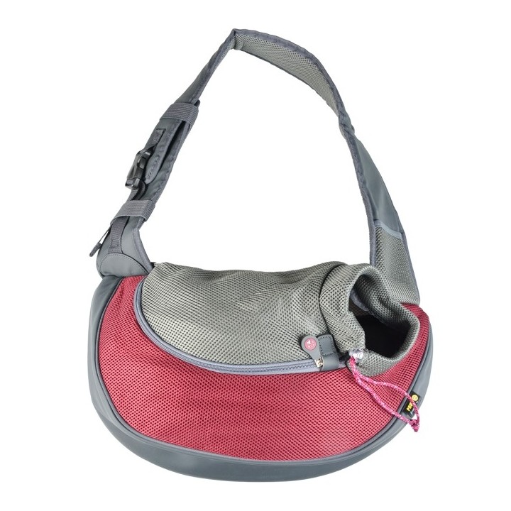 EBI Fronttasche Sarah Crazy Paws - Bordeaux - M - 34x19x475cm - max. 5kg