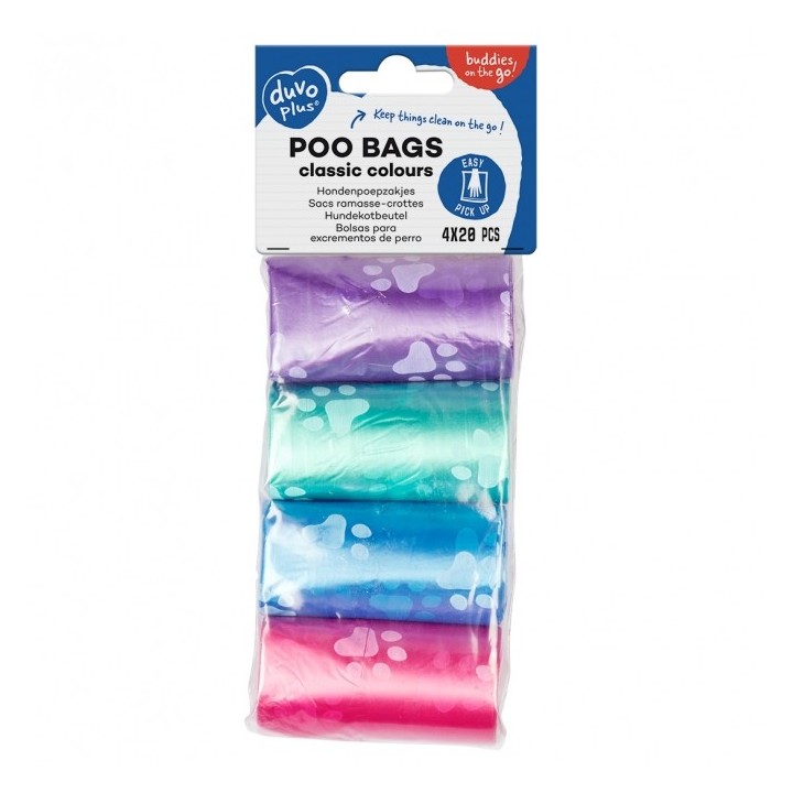 Duvoplus Hundekotbeutel classic colour 4 x 20 Stück - Streifen