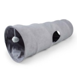 Duvoplus Spieltunnel Purrly - hellgrau - 80x25x25cm
