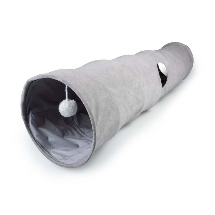 Duvoplus Spieltunnel Purrly - hellgrau - 120x25x25cm