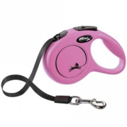 FLEXI Rollleine New CLASSIC Gurt - 3m bis 12kg - Pink
