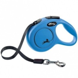 FLEXI Rollleine New CLASSIC Gurt - 3m bis 12kg - Blau