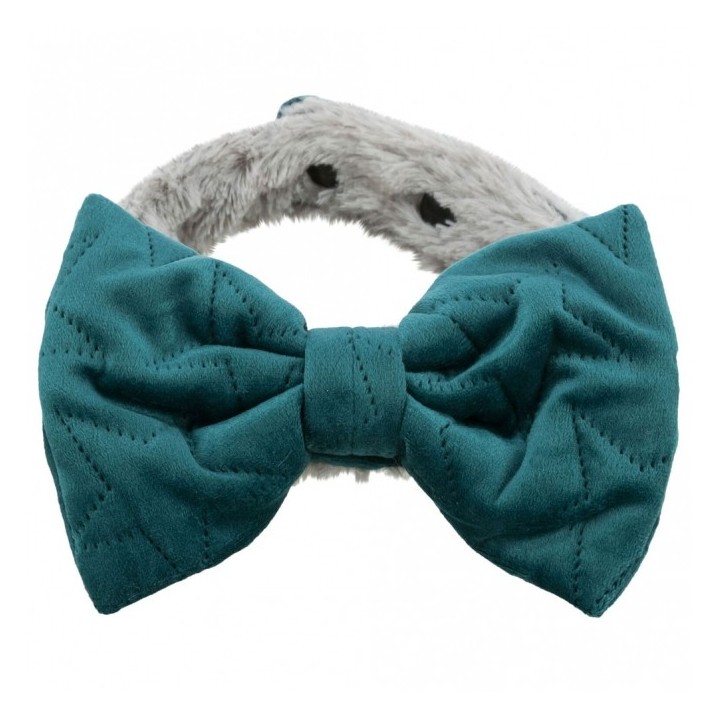 Trixie Halsband Estelle mit Schleife - grün - S–M 30–45 cm/40 mm