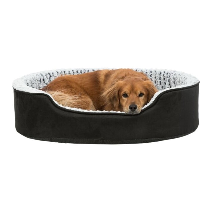 Trixie Vital Bett Lino oval - schwarz/grau - 60 × 45 cm
