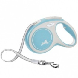FLEXI Rollleine New COMFORT Gurt - 5m bis 25kg - hellblau
