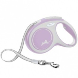 FLEXI Rollleine New COMFORT Gurt - 5m bis 25kg - rosa