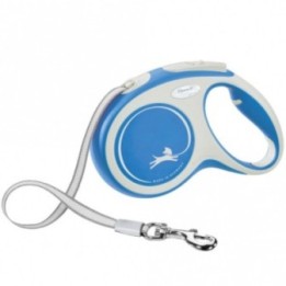 FLEXI Rollleine New COMFORT Gurt - 5m bis 25kg - blau