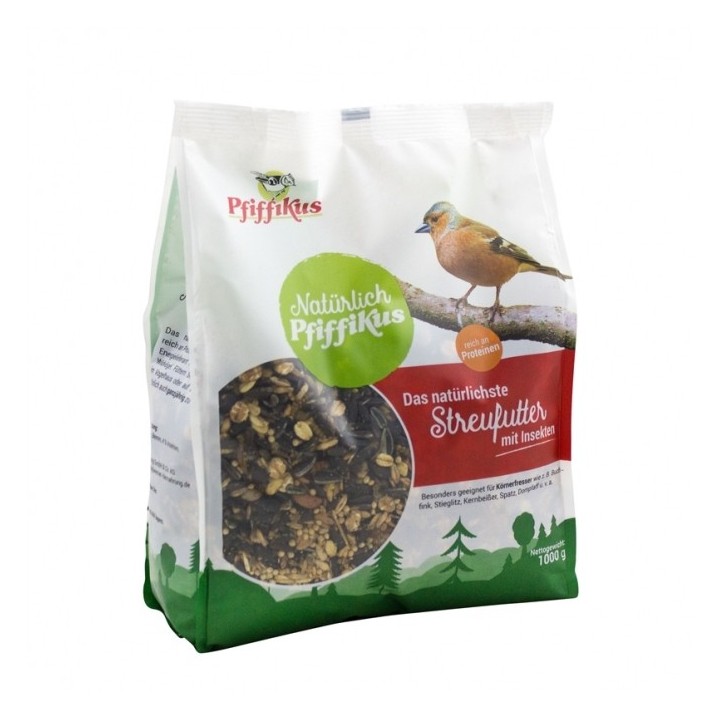 Natürlich Pfiffikus Streufutter mit Insekten 1kg